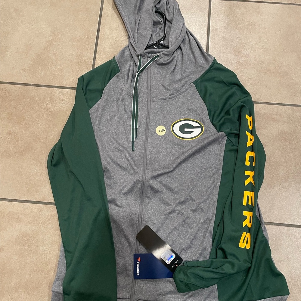 Fanatics Green Bay Packers Green and Gray Jacket